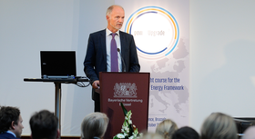Rainer Baake, State Secretary at the Federal Ministry for Economic Affairs and Energy, at the powerupgrade 2030 event in Brussels.