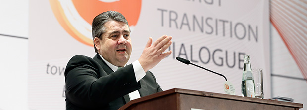 Federal Minister Sigmar Gabriel at the Second Berlin Energy Transition Dialogue on 17 and 18 March 2016.
