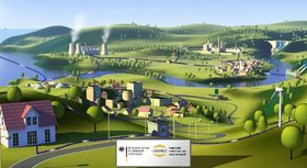 Schaubild des E-Energy-Programms mit zahlreichen Illustrationen