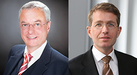 Dr. Hermann Falk, Geschäftsführer des Bundesverbands Erneuerbare Energie, sowie Andreas Lücke, Hauptgeschäftsführer des Bundesverbandes der Deutschen Heizungsindustrie