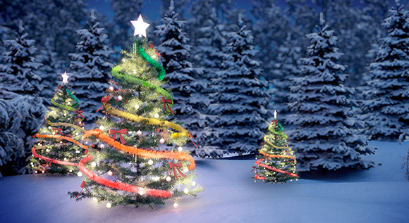 Weihnachtsbaum in Effizienzfarben