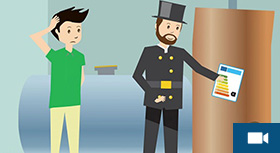 Screenshot aus dem Animationsfilm zum Energielabel für Heizungen.