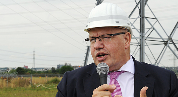 Bundesminister für Wirtschaft und Energie Peter Altmaier auf der Netzausbaureise im August 2018